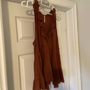 Pumpkin spice Free People oversized swing tank
